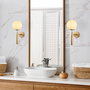 Opviq King - 11458 Lámpara de pared dorada con tapa de cristal
